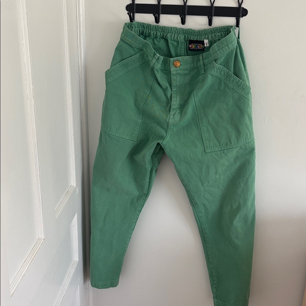 Big Bud Press Green Work Pants - L - Petite